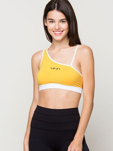 One Shoulder Sports Bra_Aspen Yellow - INJIACTIVE - Modalova