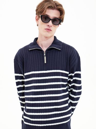 Pendant Zip-Up Stripe Knit Sweater () - Trip LE Sens - Modalova