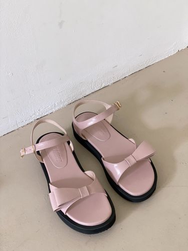 Unbalance Ribbon Platform Sandal_Pink - jeu d`art - Modalova