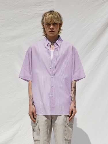 Boxy Half Oversized Shirts _ Purple - V2 - Modalova