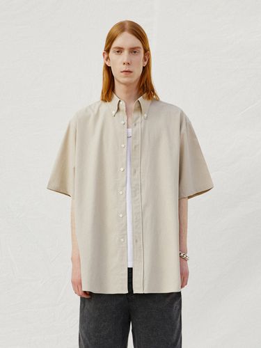 Boxy Half Oversized Shirts _ Beige - V2 - Modalova