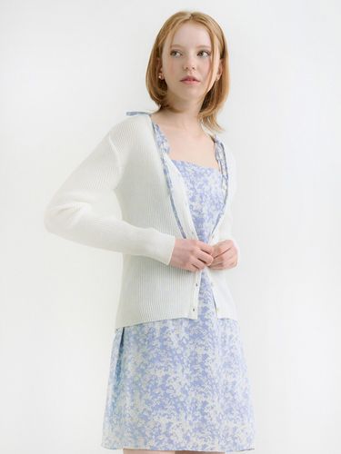 Wearable Ribbed Cardigan _White - ADAUL - Modalova