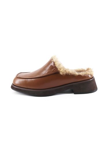 Cashmere Platform Mule_Brown - OBYHYEYEONKIM - Modalova