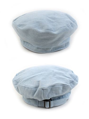 Belted Washed Beret - Light Denim - Universal chemistry - Modalova