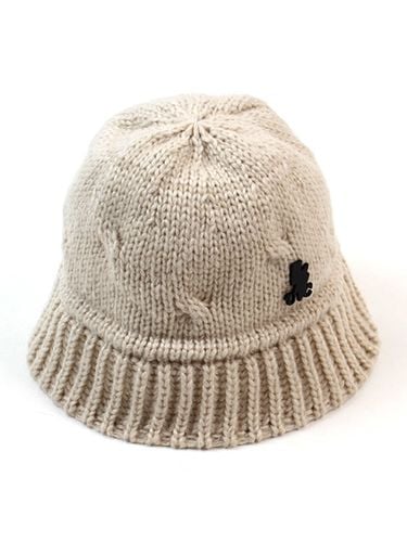 Wool Knit Drop Bucket Hat - Off White - Universal chemistry - Modalova