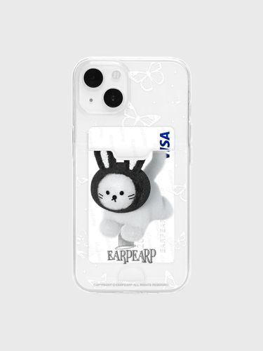 Black Bunny ChichiCardClear Jelly iPhone Case - EARP EARP - Modalova