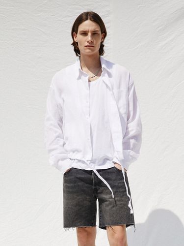 Linen Cropped Shirts _ White - V2 - Modalova