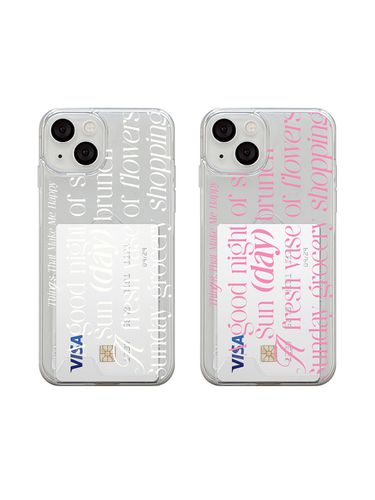 Favorite Things Clear iPhone Case with Card Slot - mademoment - Modalova