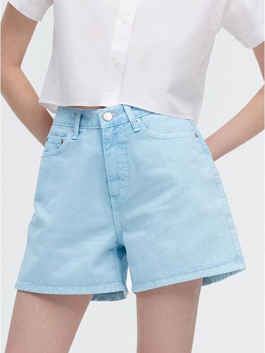 Dyed Denim Color Shorts_Sky Blue - MONGDOL - Modalova