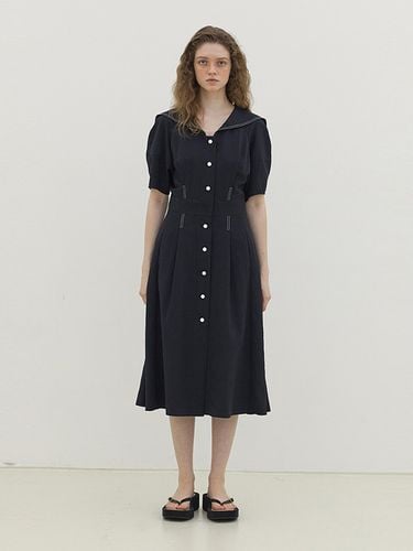 Sailor Collar Dress _Dark Navy - ahwe - Modalova