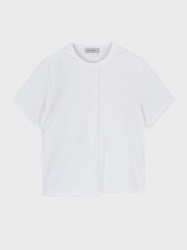 Asymmetric Terry T-Shirt _ White - LIEU HOMME - Modalova