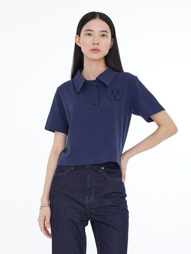 Womens Standard Collar Tshirt_Navy - Wrangler - Modalova