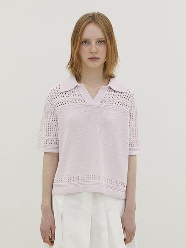 Scasi Short Sleeved Knit Top _Light Pink - ahwe - Modalova