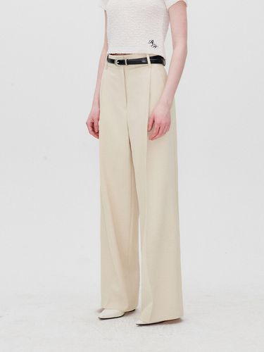 Pleated Wide-Leg Trousers - RE RHEE - Modalova