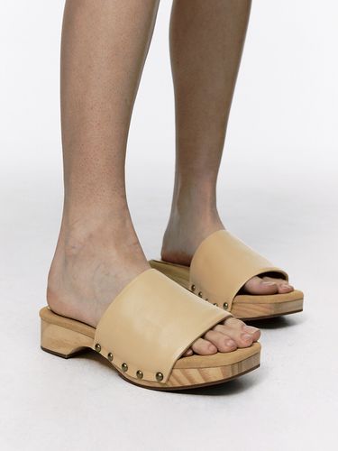 Mm Gina Wood Clog_Beige - Neute - Modalova