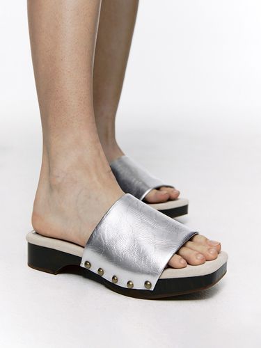 Mm Gina Wood Clog_Silver - Neute - Modalova