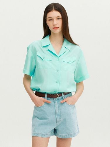 VESUVIO Two-way Notched Collar Shirt _Mint - AND YOU - Modalova