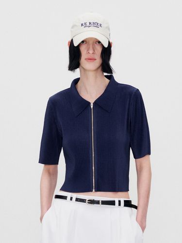 Pleated Zip-Up Shirt - RE RHEE - Modalova