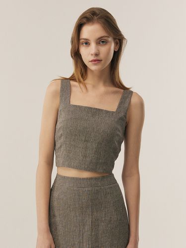 Linen] Sleeveless Cropped Top - FRONTROW - Modalova