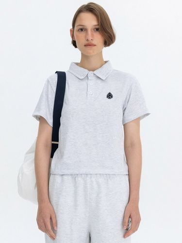 Emblem Patch Polo T-shirt_Melange Grey - Bensimon - Modalova