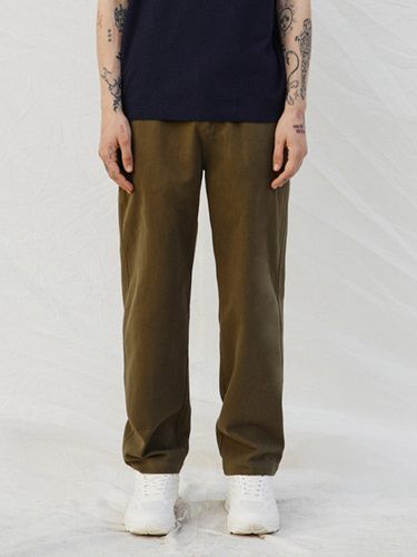 Cotton Blended Wide Pants _ Khaki - V2 - Modalova