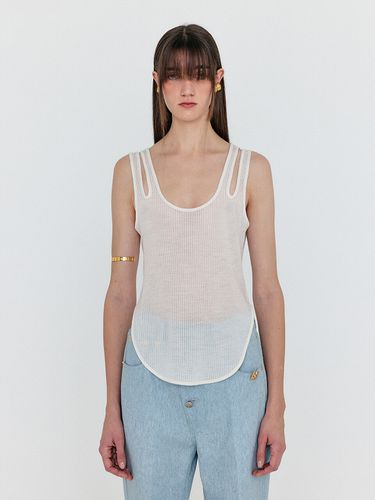 Woue Sleeveless Cutout Jersey T-Shirt - EENK - Modalova