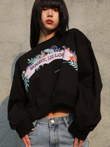 Soluv Party Cotton Sweatshirt_Black - SORRY TOO MUCH LOVE - Modalova