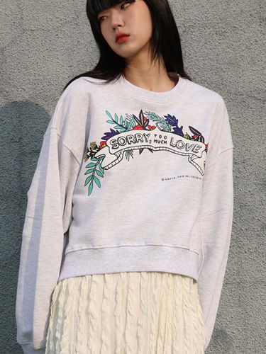 Soluv Party Cotton Sweatshirt_Gray - SORRY TOO MUCH LOVE - Modalova