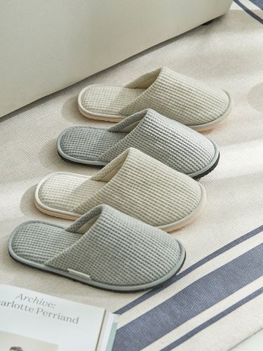 Waffle Cotton Slippers - DECOVIEW - Modalova