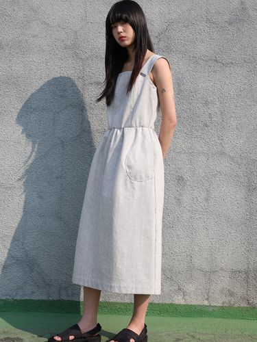 Susanna Denim Dress_Gray - SORRY TOO MUCH LOVE - Modalova