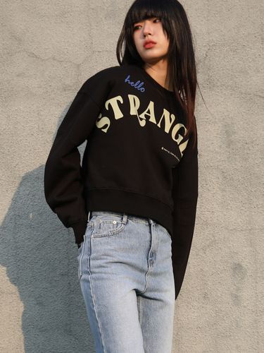 Hello Stranger Cocoon Sweatshirt_Black - SORRY TOO MUCH LOVE - Modalova