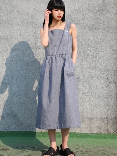 Susanna Denim Dress_Blue - SORRY TOO MUCH LOVE - Modalova