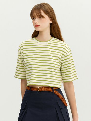 VECCHIO Stripe Crop T-shirt _2 Colors - AND YOU - Modalova