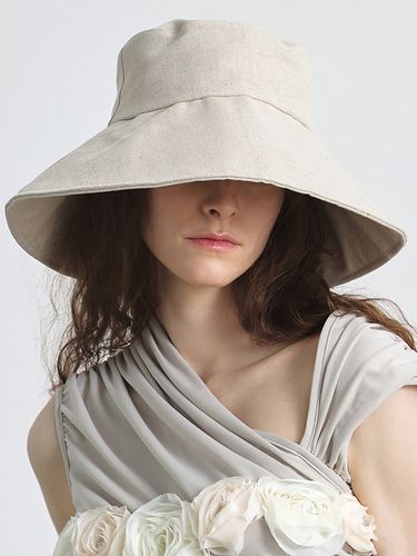 Wide Bucket Hat_Sand Beige - UNDERCONTROL STUDIO - Modalova