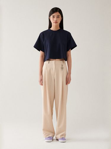 Loose Fit Slacks _ Light Yellow - GANISONG - Modalova