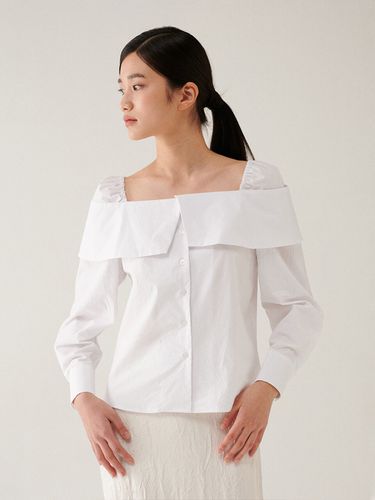 Off-shoulder Shirt _ White - GANISONG - Modalova