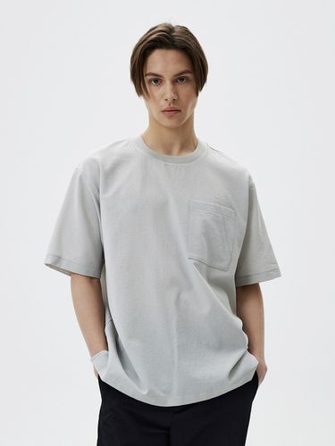 Overfit Waffle Structure Round Neck T-Shirt - TNGT - Modalova