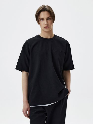 Overfit Waffle Structure Round Neck T-Shirt - TNGT - Modalova