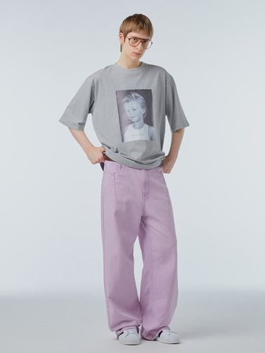 Ms Washed Denim Pants_Lavender - INSTANTFUNK - Modalova