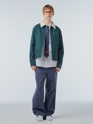 Ms Cotton Zip Jacket_Green - INSTANTFUNK - Modalova