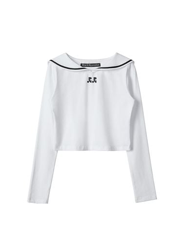 RR Sailor Collar Crop Top_White - Rest&Recreation - Modalova