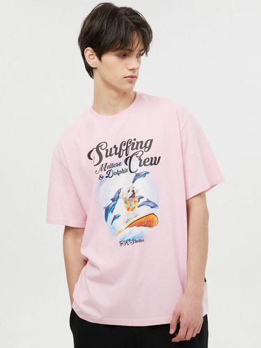 Puppydolphin Surfing Crew T-Shirt - WAIKEI - Modalova