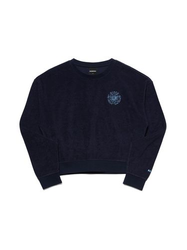 Flower Terry Sweatshirt - Navy - MARKM - Modalova