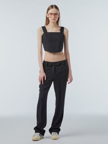 Tweed Crop Top_Black - INSTANTFUNK - Modalova