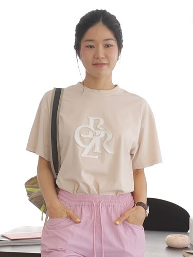 Symbole Logo Patch T-shirt - Beige - CITYBREEZE - Modalova