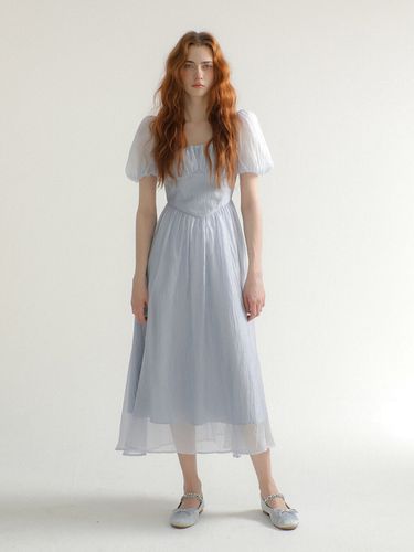 Bluemoon Puff Sleeve Long Dress - Sincethen - Modalova