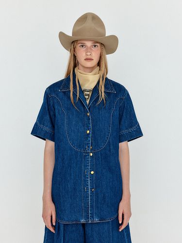 WIKA Western Denim Shirt_Denim Blue - EENK - Modalova