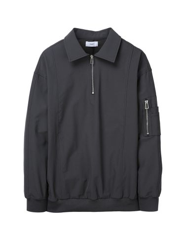 Overfit Nylon Half Zip-Up MA-1 Sweatshirt - TNGT - Modalova