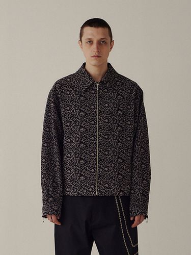 Jacquard Zipped Jacket _ Black - Surface Edition - Modalova