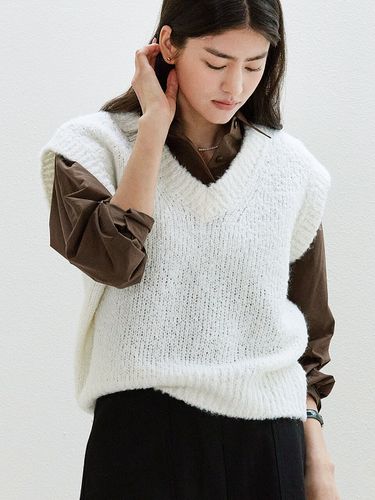 B Wool Boucle Vest_Snow - ANEDIT - Modalova